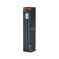 OSRAM ENDURA Style moderne Außenleuchte mit Lichtleiter in Dunkelgrau, Gartenlaterne mit blendarmem Licht, IP-54 Schutz, für Wegbeleuchtung