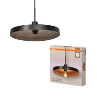 OSRAM DECOR Plate Pendant E27 Pendelleuchte Black Wood