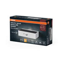OSRAM ENDURA STYLE BRICKLUME Sensor, Solarleuchte, 3W, 300lm, weiß, indirekte Beleuchtung, Bewegungsmelder, Tageslichtsensor, IP65 Schutzklasse, 3. 000K Farbtemperatur, warmweiße Lichtfarbe