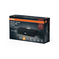OSRAM ENDURA STYLE BRICKLUME Sensor, Solarleuchte, 3W, 300lm, grau, dunkelgrau, indirekte Beleuchtung, Bewegungsmelder, Tageslichtsensor, IP65, 3. 000K Farbtemperatur, warmweiße Lichtfarbe