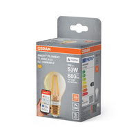 OSRAM SMART+ MATTER Filament Classic shapes Dimmable in A-Form, LED-Lampe, Glas, Gold, 6 W, 680 lm, 2400 K, Matter, Smartspeaker-Kompatibel, Dimmbar
