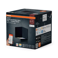OSRAM SMART+ Matter Adjustable Beam LED Wandleuchte Schwarz, 8W, 320lm, RGB+TW 3000-6500K, WiFi, Alexa, IP44 Außen