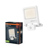 OSRAM ENDURA FLOOD PC 50W LED-Fluter mit Sensor, 3000K warmweiß, 5000 Lumen, IP44 Flutlicht PIR-Melder, Dämmerungsfunktion 2-1000 Lux
