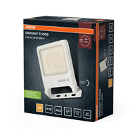 OSRAM ENDURA FLOOD PC 30W LED-Fluter, 3000K warmweiß, 3000 Lumen, IP65 weißes Flutlicht,180° schwenkbar, Weiß