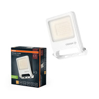 OSRAM ENDURA FLOOD PC 30W LED-Fluter, 3000K warmweiß, 3000 Lumen, IP65 weißes Flutlicht,180° schwenkbar, Weiß