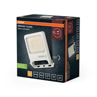 OSRAM ENDURA FLOOD PC 20W LED-Fluter, 3000K warmweiß, 1800 Lumen, IP65 Flutlicht in Weiß, Schwenkbügel 180°, Weiß