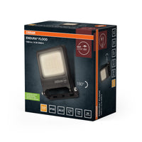 OSRAM ENDURA FLOOD PC 10W LED-Fluter, 3000K warmweiß, 1000 Lumen, IP65 Flutlicht wetterfest, 110° Winkel, Dunkelgrau