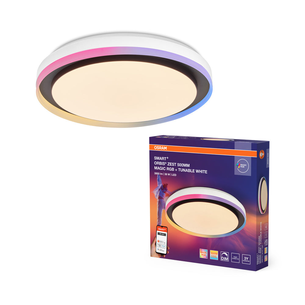 OSRAM SMART + WIFI Magic Deckenleuchte, w/s, 38W, 50cm, 1050lm