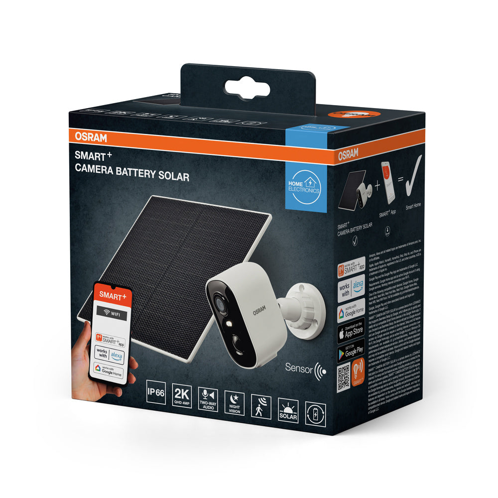 SMART+ WIFI OUTDCAMERA BATTERY SOLAR White