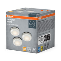 OSRAM Bluetooth SMART DOT-IT TWIST & SHAKE, wiederaufladbarer Dot, White Noise Funktion, RGBW, 4000K, 3er Pack