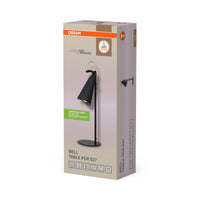 OSRAM Decor Bell Tischleuchte E27 Schwarz, Tischlampe, Metall, PCR, mit flexibel einstellbarem Leuchtenschirm