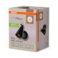 OSRAM Decor Bell Wandleuchte E27 Schwarz, Wandlampe, Metall, PCR, mit An-/Aus-Schalter zur Bedienung