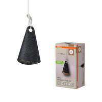 OSRAM Decor Bell Pendelleuchte E27 Schwarz, Hängelampe, Metall, PCR, aus recyceltem Material gefertigt