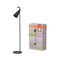 OSRAM Decor Bell Stehleuchte E27 Schwarz 250mm, Stehlampe, Metall, PCR, mit flexibel einstellbarem Schirm