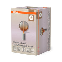 OSRAM DECOR Marble Base Tischleuchte Dim E27 Weiß