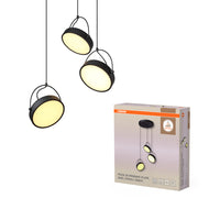 OSRAM DECOR Puck 3xPendelleuchte PL 36W Schwarz