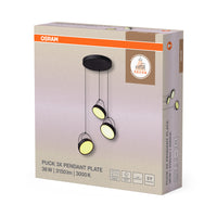 OSRAM DECOR Puck 3xPendelleuchte PL 36W Schwarz