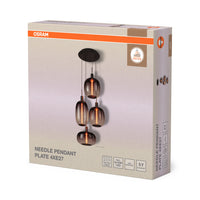 OSRAM DECOR Needle Plate Pendelleuchte  4xE27 Dunkelgrau