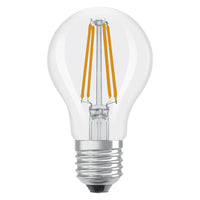 OSRAM Dimmbare LED - Lampen, klassische Kolbenform, 60 Watts Ersatz, E27, A-shape, 2700 Kelvin, Warm weiß, Klares Glas, single Pack