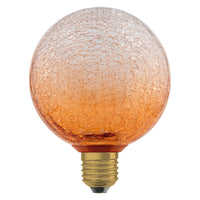 OSRAM DECOR LED-Lampe Krackelglas rund orange