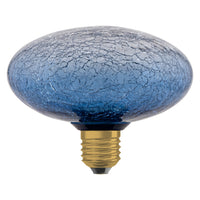 OSRAM DECOR LED-Lampe Krackelglas abgeflacht blau