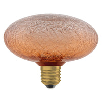 OSRAM DECOR LED-Lampe Krackelglas abgeflacht orange