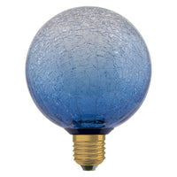 OSRAM DECOR LED-Lampe Krackelglas rund blau