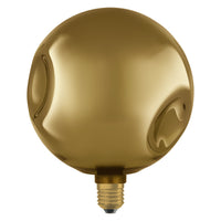 OSRAM DECOR LED-Lampe Krackelglas rund braun