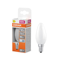 OSRAM Retrofit Classic B LED Lampe Kerzenform matt (ex 40W) 4W / 4000K Kaltweiß E14