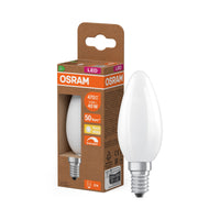OSRAM LED CLASSIC B ENERGY EFFICIENCY B DIM in B-Form, LED-Lampe, Glas, Matt, 2,5 W, 470 lm, 2700 K, Dimmbar, CRI 80
