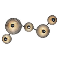 OSRAM DECOR Plisse Wandleuchte 5xE27 Dunkelgrau