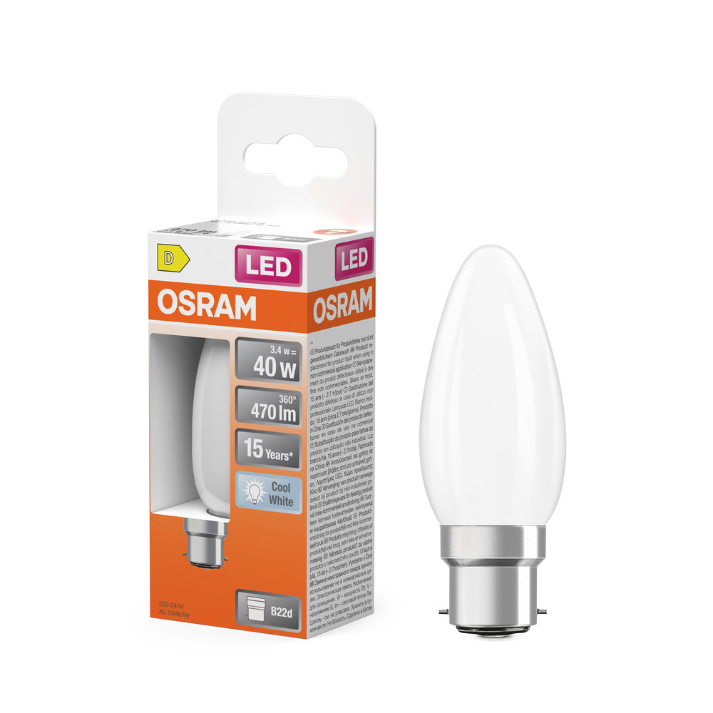 OSRAM LED Retrofit Classic B 3.4W 840 matt B22d