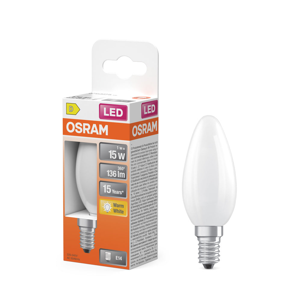 OSRAM LED Retrofit Classic B 1W 827 matt E27