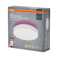 OSRAM Wifi SMART+ ORBIS BACKLIGHT LED Deckenleuchte RGBW mehrfarbig 35cm Tunable Weiß 28W / 3000-6500K weiß