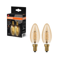 OSRAM Vintage 1906 LED Leuchte CLASSIC A,B,P SLIM FILAMENT dimmbar 3,4W 822 Gold E14