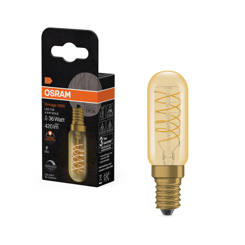 OSRAM Vintage 1906® LED Special Shapes dimmbar 4.8W 822 Gold E14 1