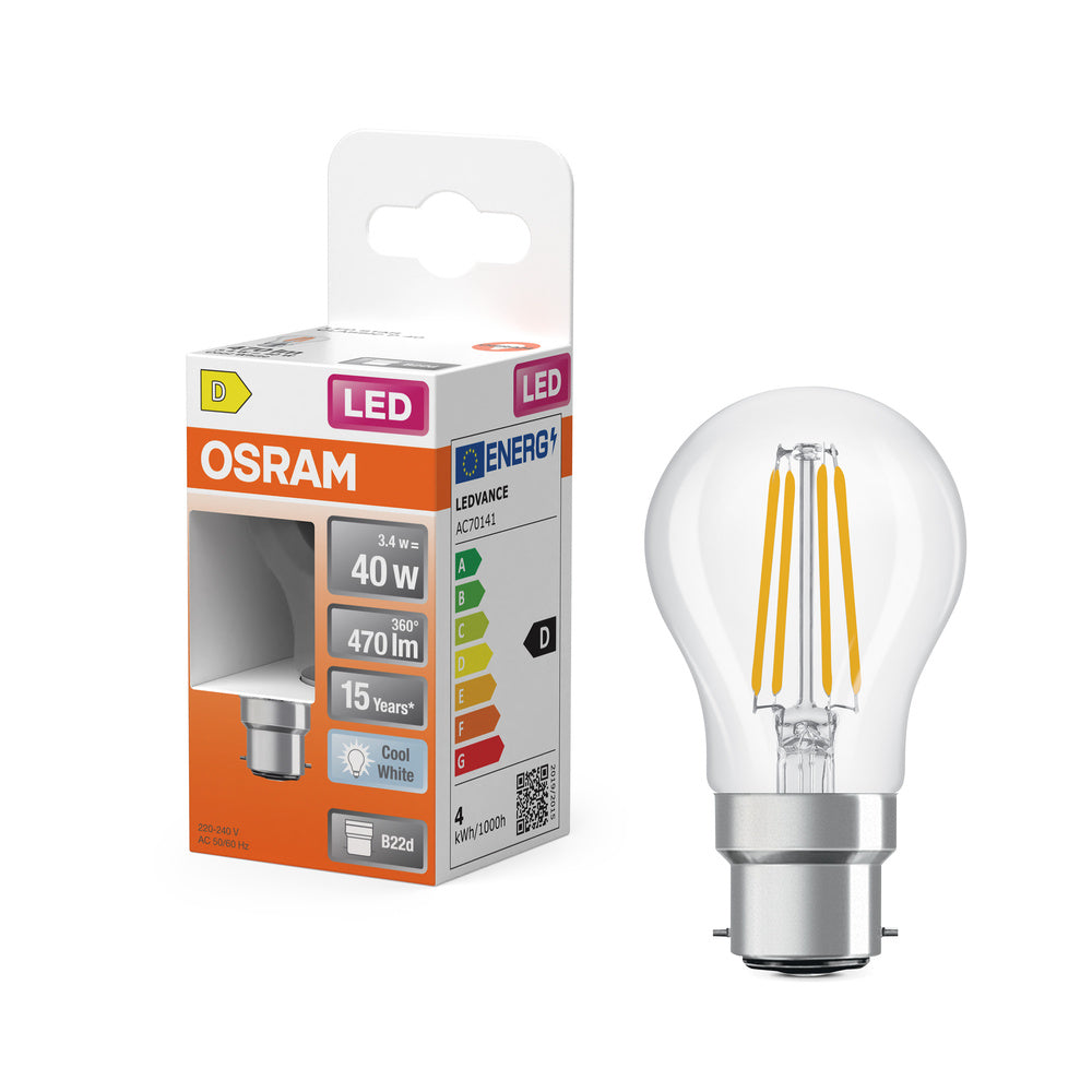 OSRAM LED Retrofit Classic P 3.4W 840 klar B22d