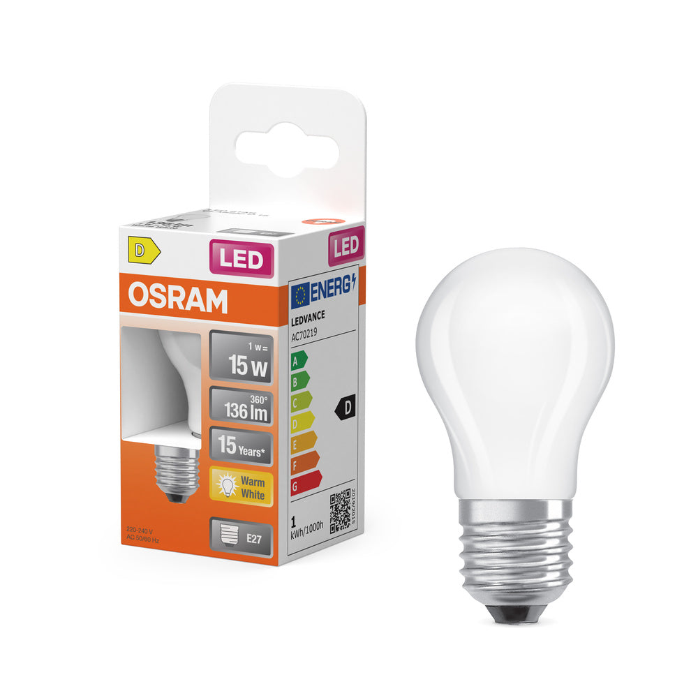 OSRAM LED Retrofit Classic P 1W 827 matt E27