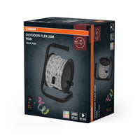 OSRAM Outdoor Flex RGB LED Streifen 20M IP65, inkl. Fernbedienung, bis 50 m erweiterbar, mit Kabeltrommel, Anschlusskabel, Zubehör
