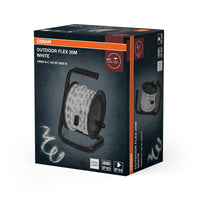 OSRAM Outdoor Flex LED Streifen 20M IP65, kaltweiß, bis 50 m erweiterbar, inkl. Kabeltrommel, Montagezubehör, Anschlusskabel