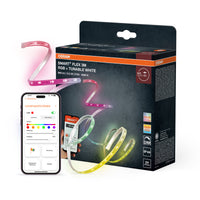OSRAM SMART+ WIFI OUTD FLEX 3M LED-Streifen, weiß, 12W, 790lm, warm- bis kaltweiß steuerbar, RGB-Licht, für Außenbereich, App-steuerbar, lange Lebensdauer, einfache Montage, Schutzklasse IP44