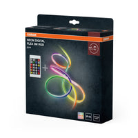 OSRAM Neon Digital Flex mehrfarbige Outdoor-LED-Strips 5m mit RGB + RC aus Silikon, IP44-Schutz, indirekte und direkte Beleuchtung für Garten und Balkon