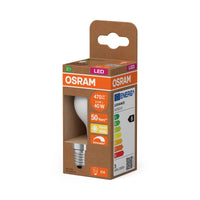 OSRAM LED CLASSIC P ENERGY EFFICIENCY B DIM in P-Form, LED-Lampe, Glas, Matt, 2,5 W, 470 lm, 2700 K, Dimmbar, CRI 80