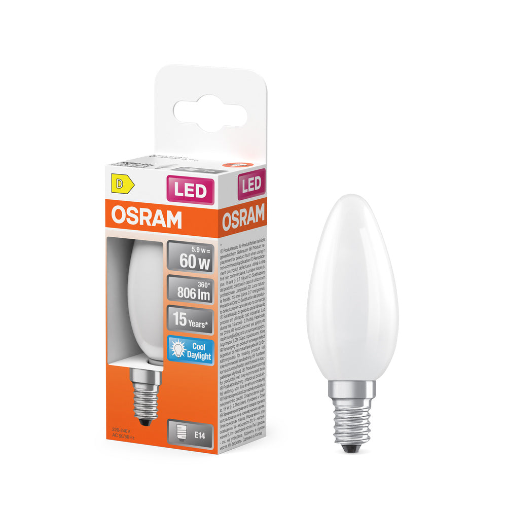 OSRAM LED Retrofit Classic B 5.9W 865 matt E14