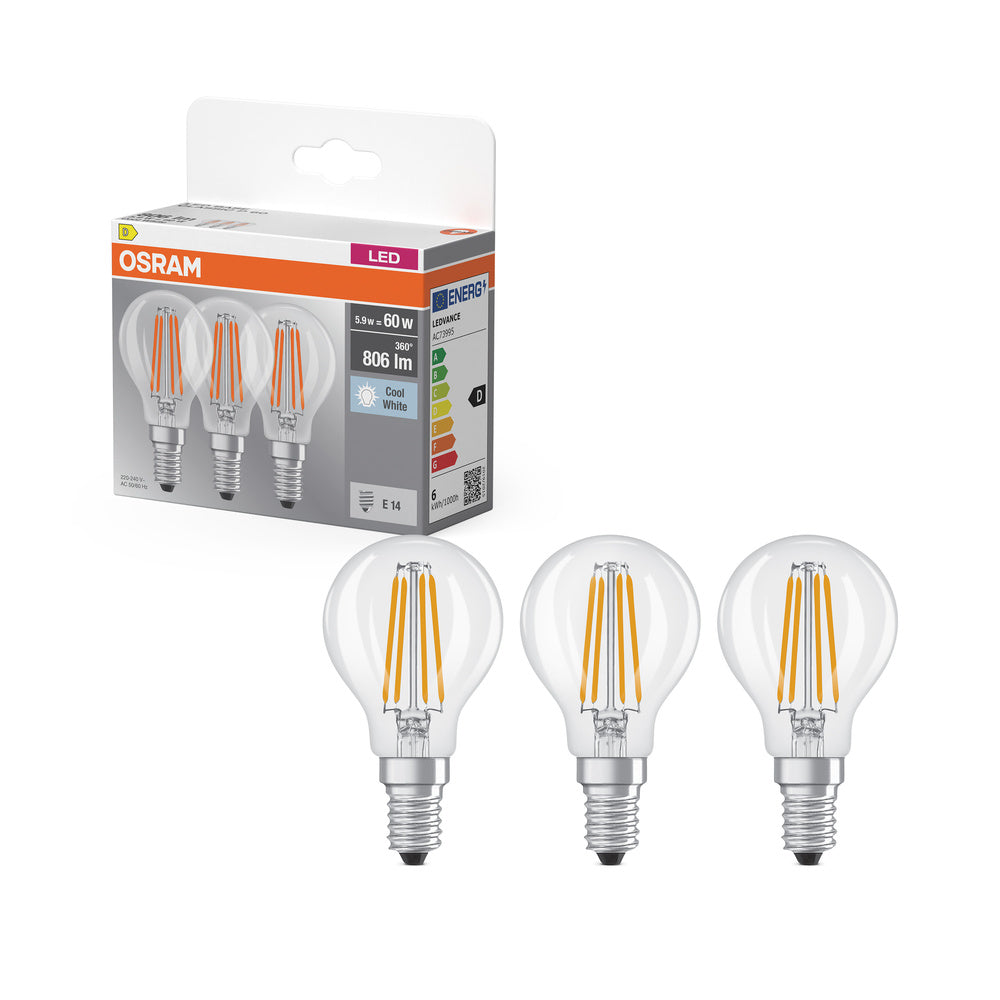 OSRAM LED BASE Classic P 5.9W 840 klar E14