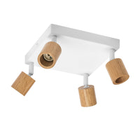OSRAM LED Spot Brick Deckenleuchte 4xGU10 Weiß und Holz
