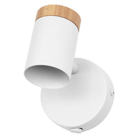 OSRAM LED Spot Stamp Wandleuchte 1xGU10 Weiß und Holz