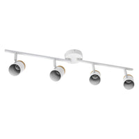 OSRAM LED Spot Stamp Deckenleuchte 4xGU10 Weiß und Holz
