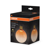 OSRAM DECOR LED-Lampe Krackelglas rund orange