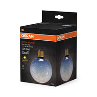OSRAM DECOR LED-Lampe Krackelglas rund blau